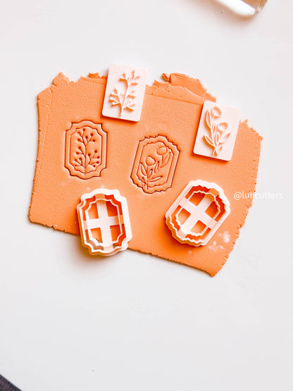 Stamp Flower Earring Pattern 05