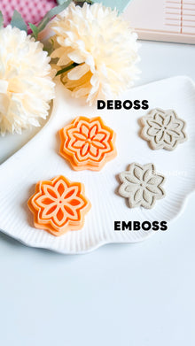Çiçek Damgalı Kalıp - Emboss / Deboss Opsiyonu