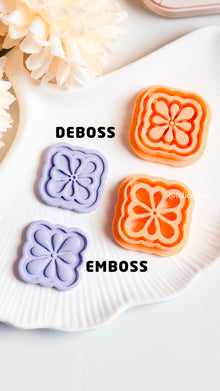 Çiçek Damgalı Kalıp - Emboss / Deboss Opsiyonu 02