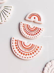 Güneş Işığı Desenli Yarım Ay Kalıbı Seti – 3 Parça