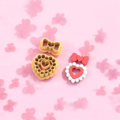 2 Piece Pearl Heart Mold