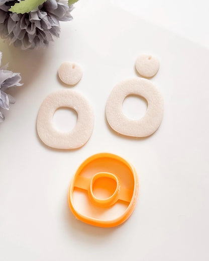 Organic Hoop Polymer Clay Cutter: Modern Earring Jewelry Tool