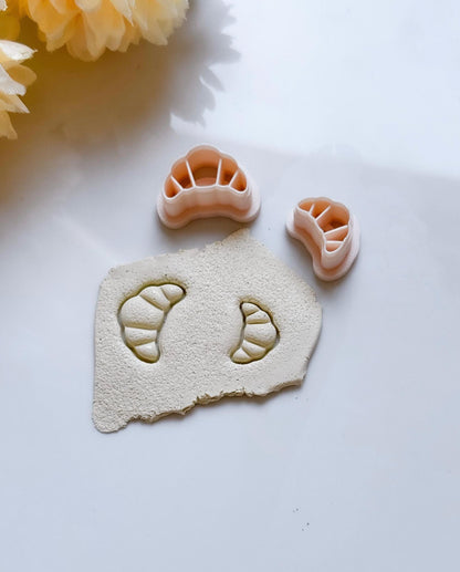 Croissant Clay Cutter | Pastry Shape Polymer Clay Tool | DIY Jewelry Making | Food-Themed Craft Supplies