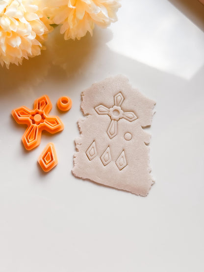 Cross Earring Clay Cutter: Geometric Polymer Clay Jewelry
