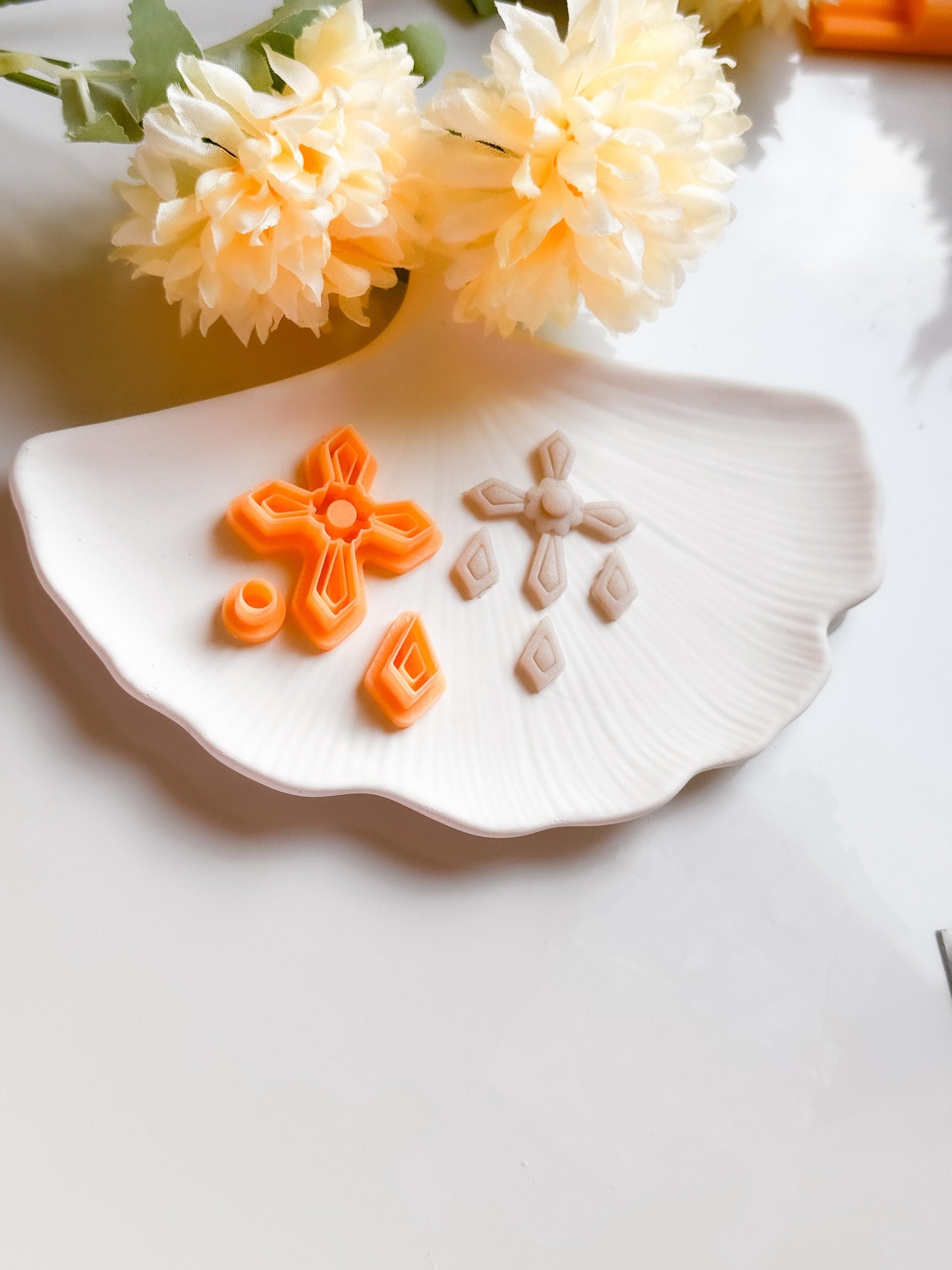 Cross Earring Clay Cutter: Geometric Polymer Clay Jewelry