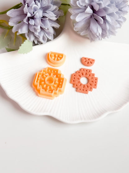 Boho Tile Polymer Clay Earring Cutter: Moroccan, Ethnic Style