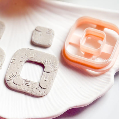 Rounded Square Clay Cutter: Boho Earring Jewelry Tool