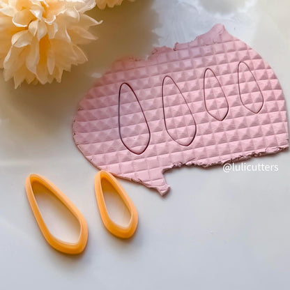 Teardrop Clay Cutter: 8 Sizes, Drop Earring Tool (20-55mm)