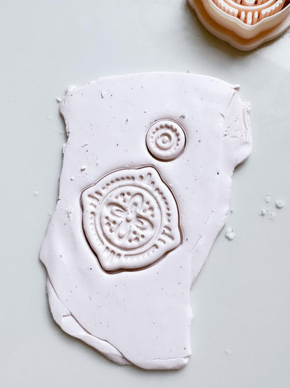 Ethnic Ceramic Pattern Clay Cutter Set: Polymer Clay Earring DIY