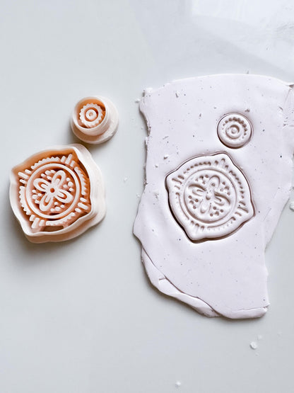 Ethnic Ceramic Pattern Clay Cutter Set: Polymer Clay Earring DIY