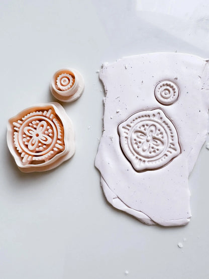 Ethnic / Ceramic Earring Pattern 08