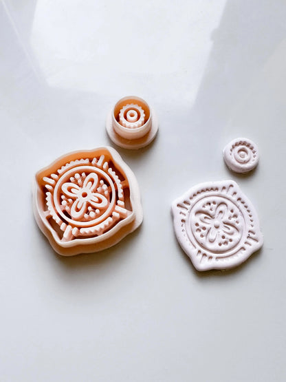 Ethnic / Ceramic Earring Pattern 08