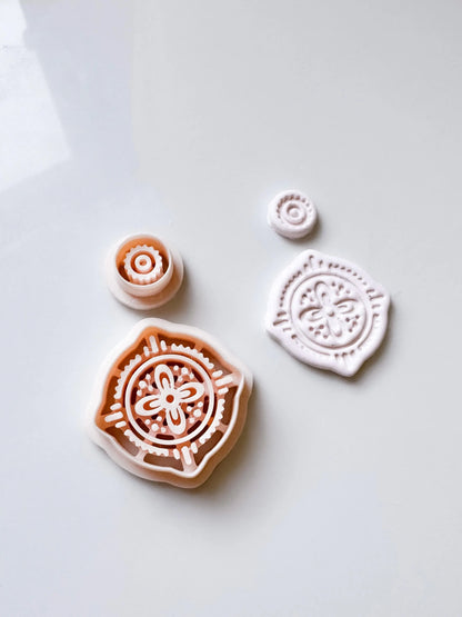 Ethnic / Ceramic Earring Pattern 08