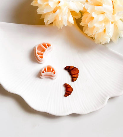 Croissant Clay Cutter | Pastry Shape Polymer Clay Tool | DIY Jewelry Making | Food-Themed Craft Supplies