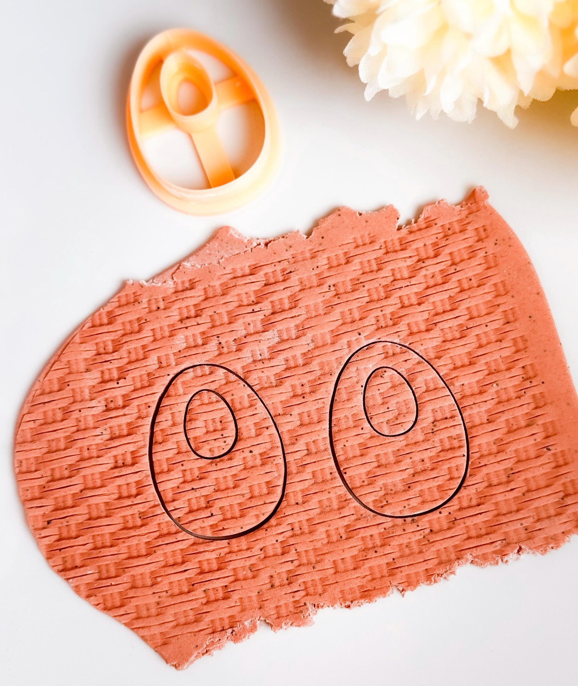Organic Oval Drop Polymer Clay Cutter Textured Earring Jewelry Making Tool