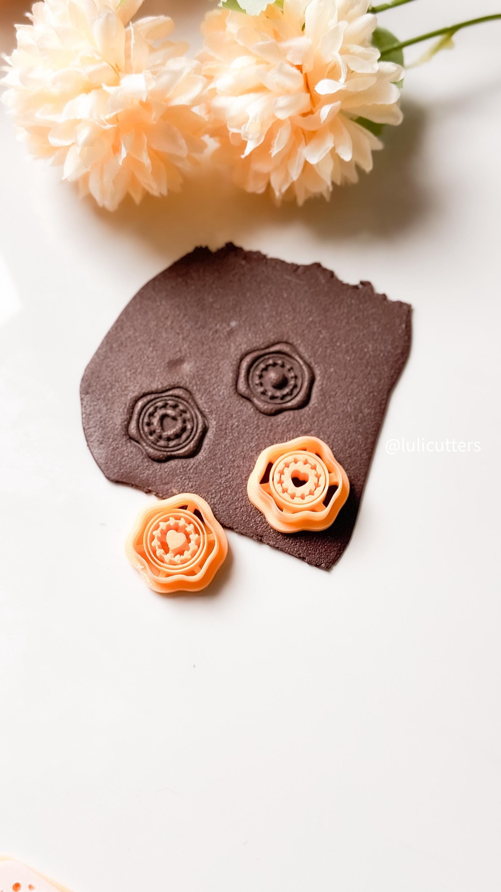 Heart Stamp Polymer Clay Earring Cutters: Embossed Jewelry Making Set