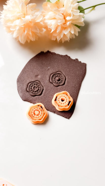 Heart Stamp Polymer Clay Earring Cutters: Embossed Jewelry Making Set