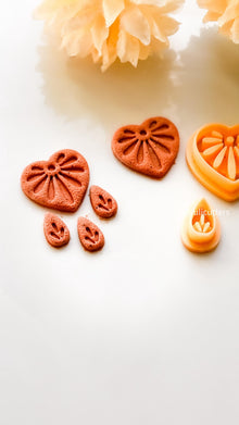 Heart Ceramic Pattern Clay Cutter Set: Textured Polymer Clay Earrings