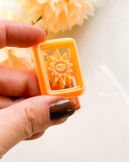 Sun and Eye Clay Cutter: Embossed Tarot Jewelry Tool