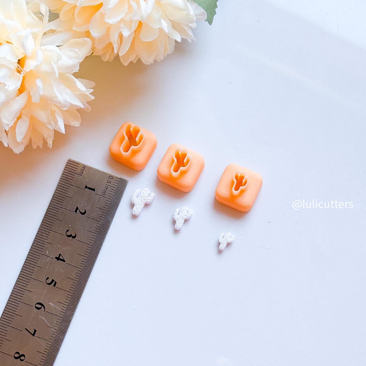 Micro Cactus Clay Cutter Set: Mini Polymer Clay Jewelry Tool
