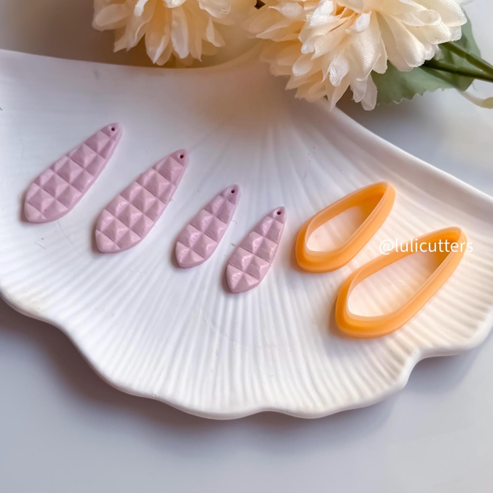 Teardrop Clay Cutter: 8 Sizes, Drop Earring Tool (20-55mm)