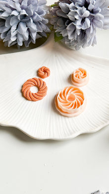Swirl Clay Cutter Set: Spiral Polymer Clay Cutters for Earrings