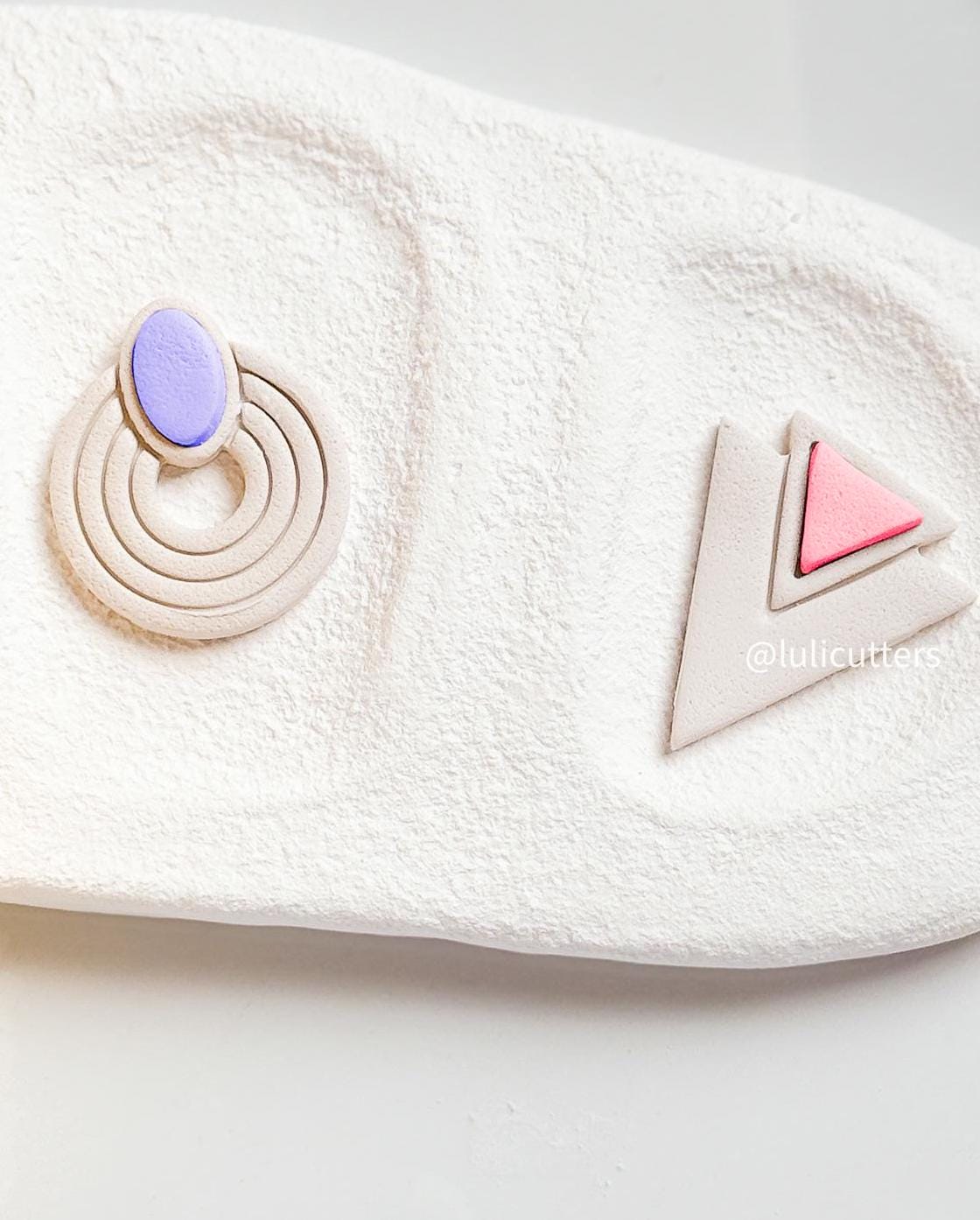 Layered Arch Oval Polymer Clay Cutter: Modern Jewelry Design
