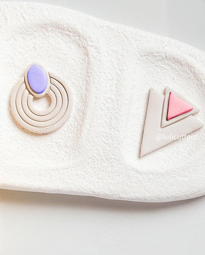 Layered Arch Oval Polymer Clay Cutter: Modern Jewelry Design