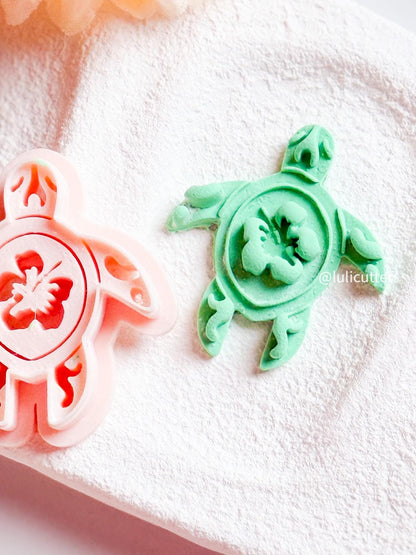 Sea Turtle Clay Cutter with Imprint Ocean Animal Earring Cutter