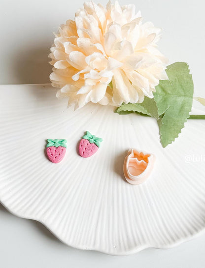 Strawberry Clay Cutter: Fruit Earring & Stud Maker (15mm-60mm)
