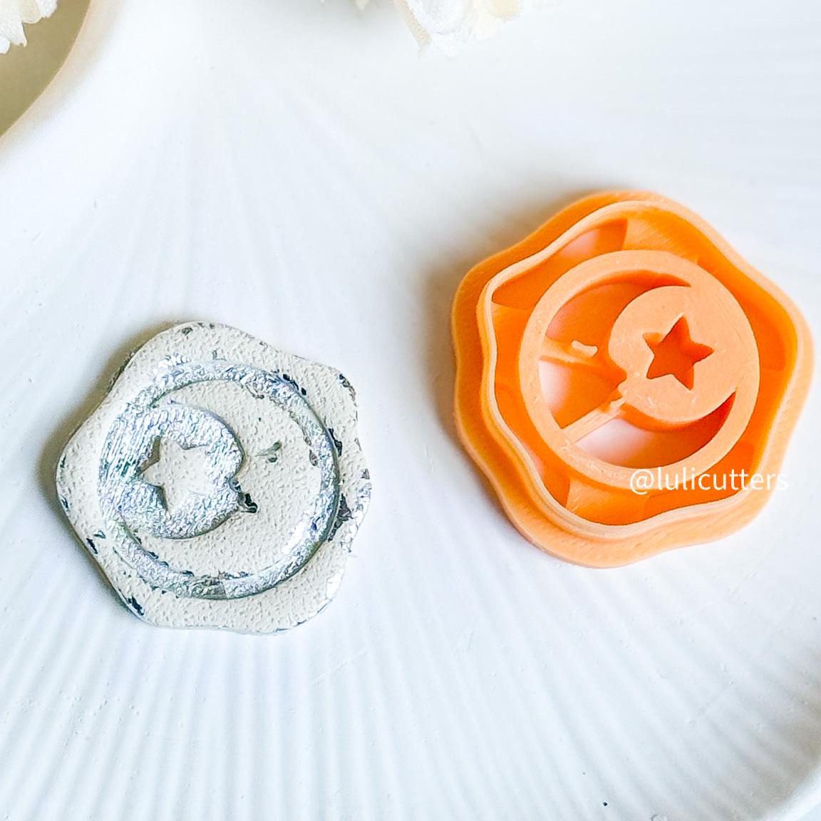 Moon & Star Wax Seal Cutter Polymer Clay Imprint Cutter