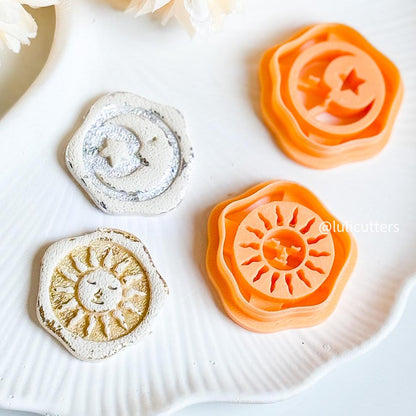 Moon & Star Wax Seal Cutter Polymer Clay Imprint Cutter