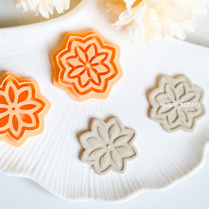 Geometric Floral Cutter Set Emboss & Deboss Polymer Clay Cutters
