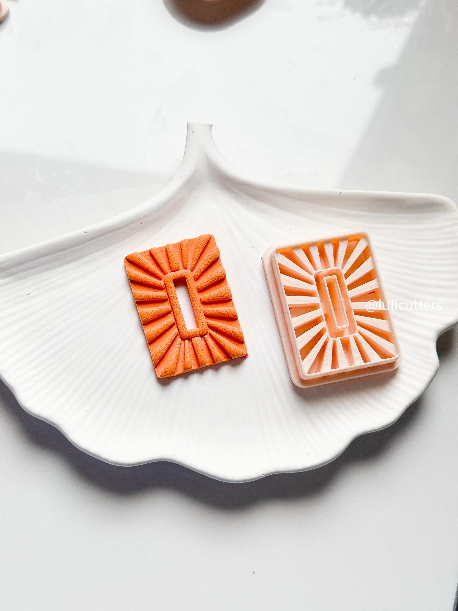 Sunburst Rectangle Clay Cutter: Imprint Earring Tool