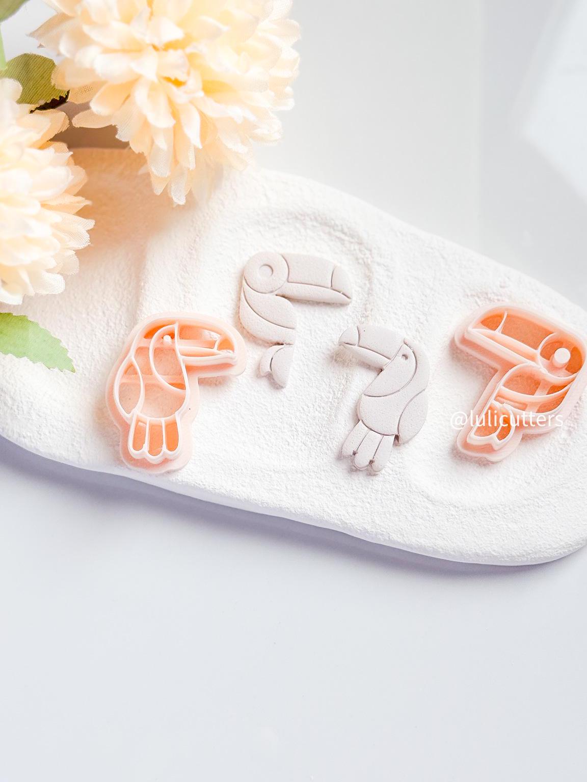 Toucan Polymer Clay Cutters: Tropical Bird Earring DIY Set