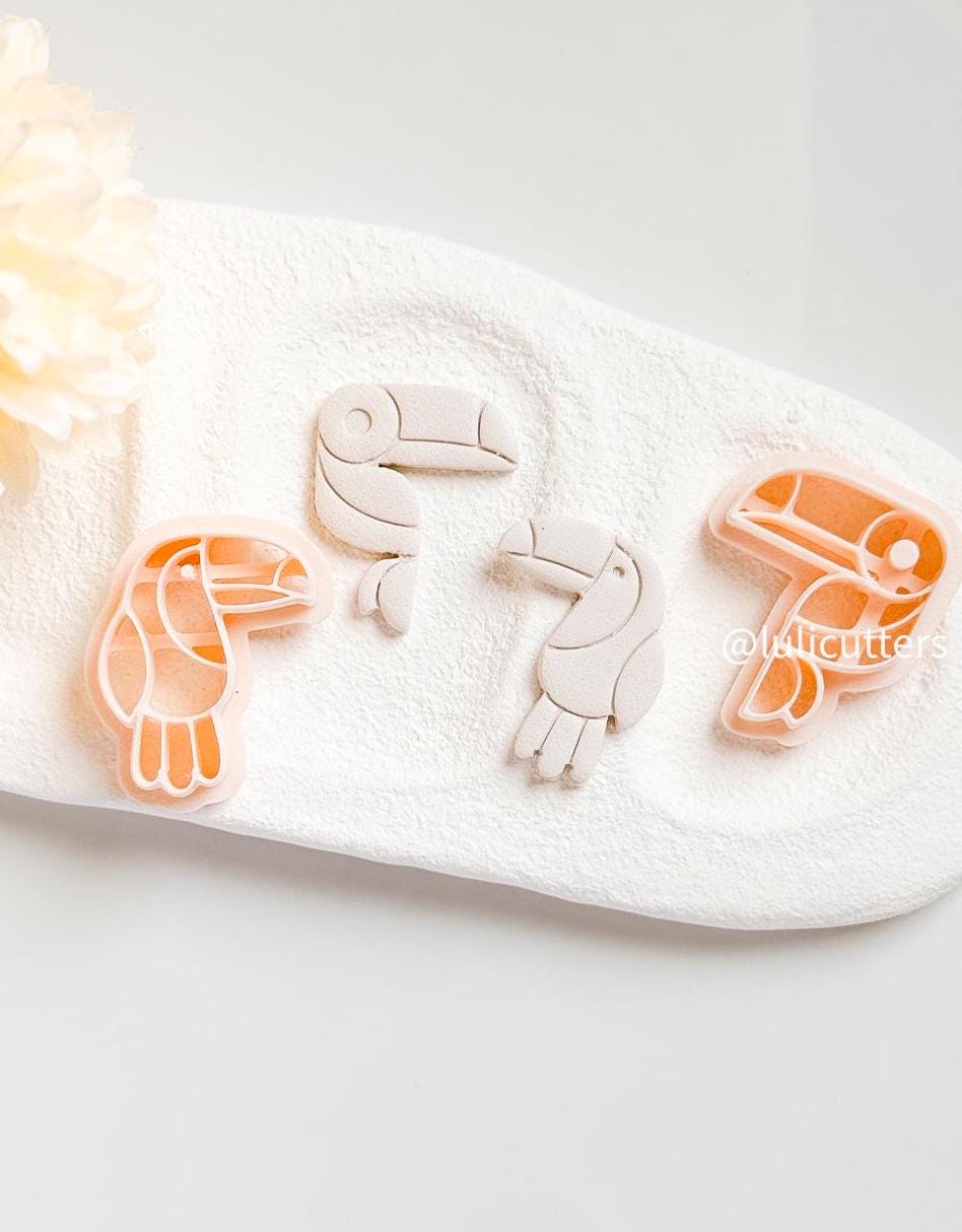 Toucan Polymer Clay Cutters: Tropical Bird Earring DIY Set