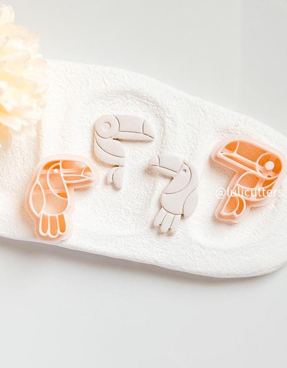 Toucan Polymer Clay Cutters: Tropical Bird Earring DIY Set