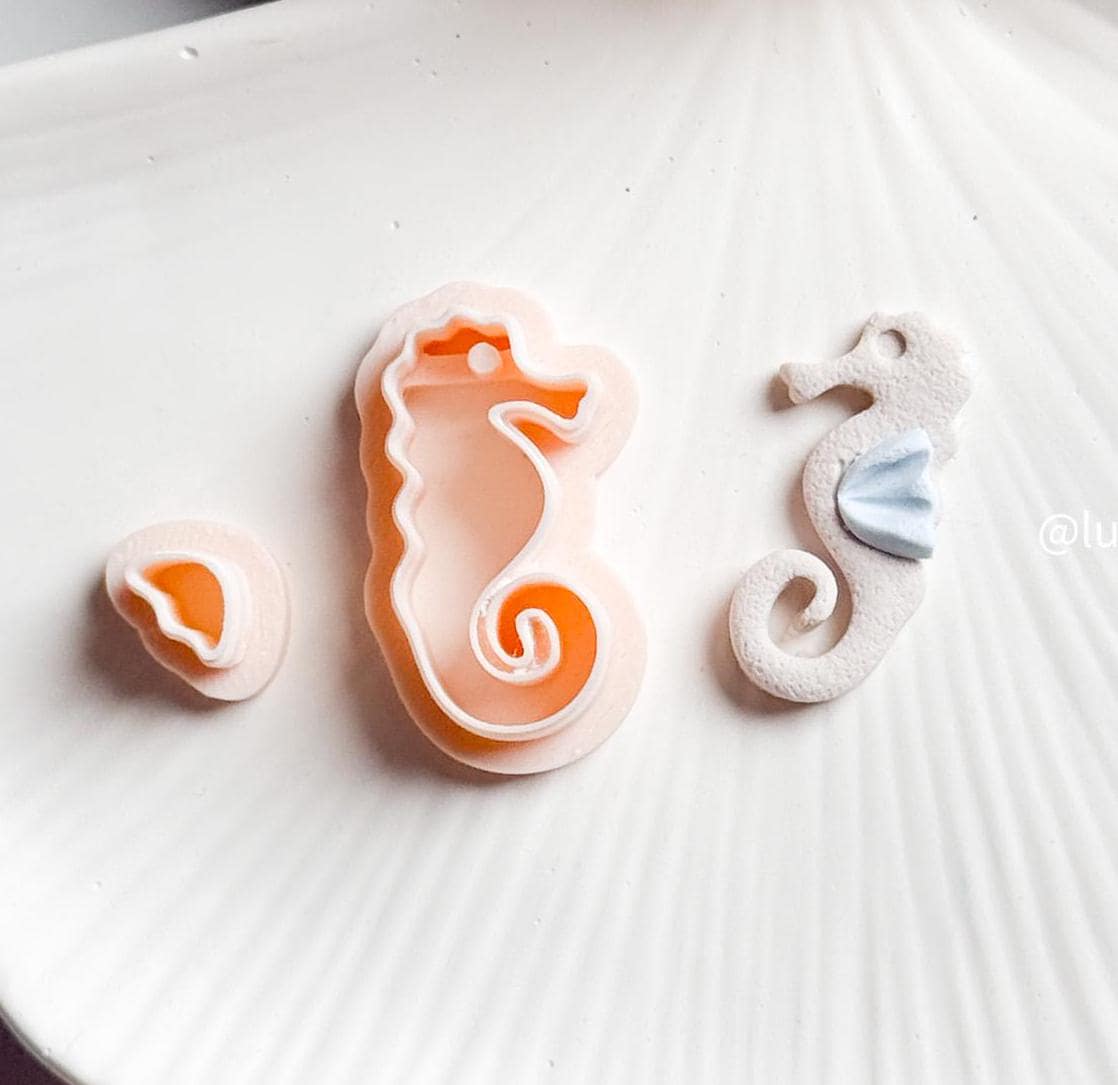Seahorse Polymer Clay Cutter Set Ocean-Inspired Earrings Ocean-Inspired Shapes