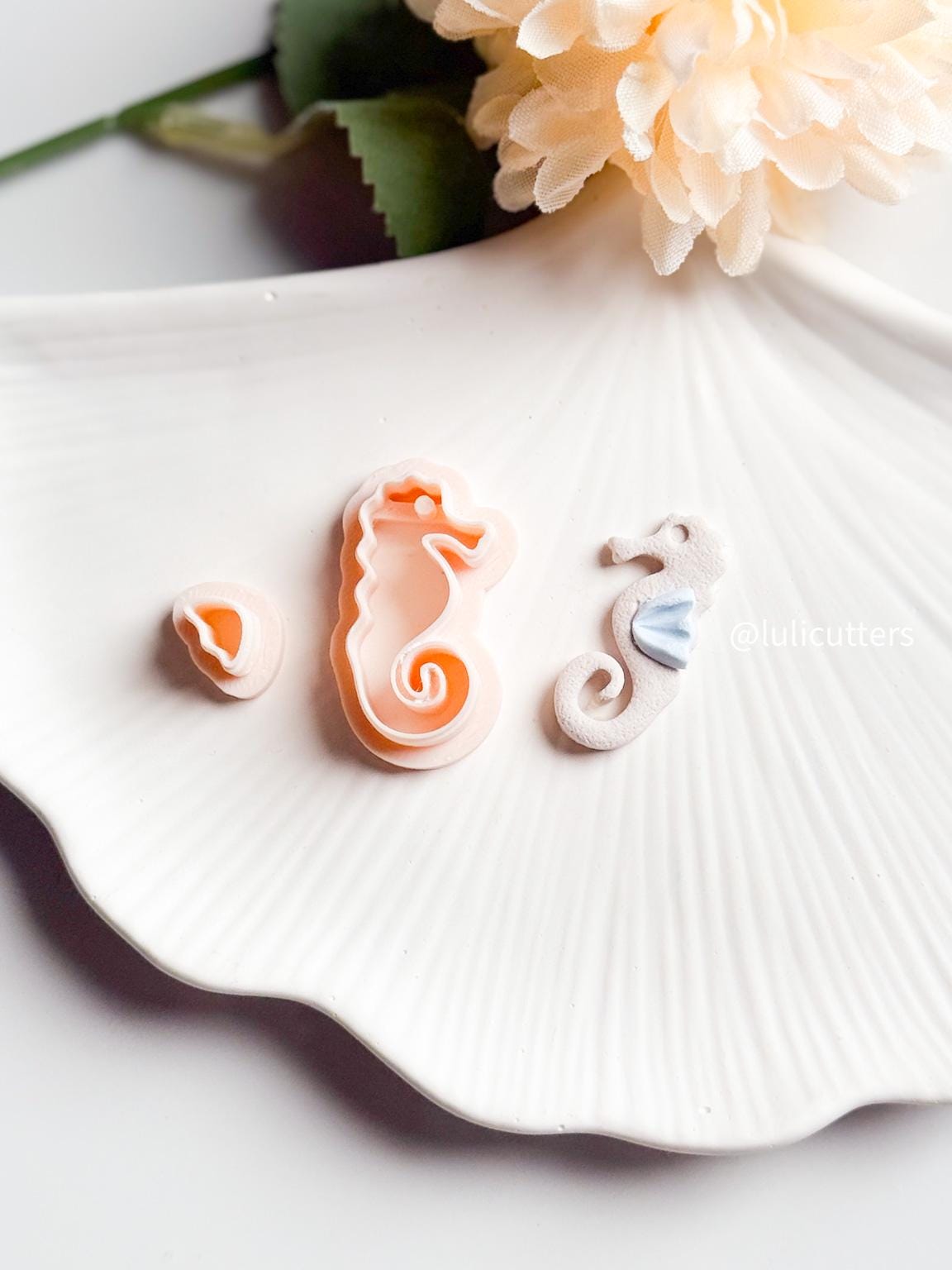 Seahorse Polymer Clay Cutter Set Ocean-Inspired Earrings Ocean-Inspired Shapes