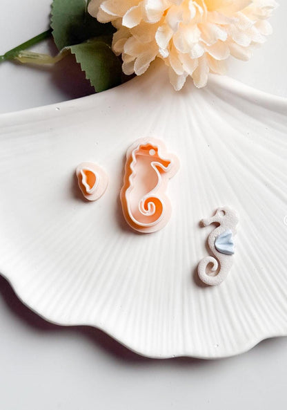 Seahorse Polymer Clay Cutter Set Ocean-Inspired Earrings Ocean-Inspired Shapes