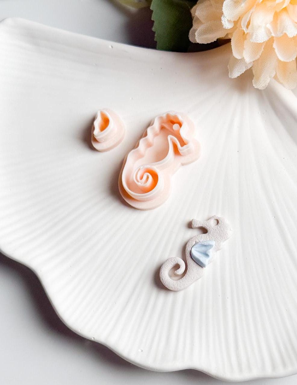 Seahorse Polymer Clay Cutter Set Ocean-Inspired Earrings Ocean-Inspired Shapes