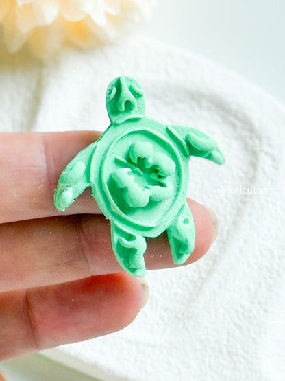 Sea Turtle Clay Cutter with Imprint Ocean Animal Earring Cutter