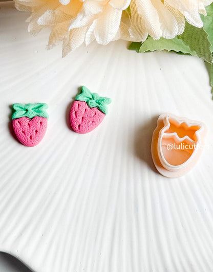 Strawberry Clay Cutter: Fruit Earring & Stud Maker (15mm-60mm)
