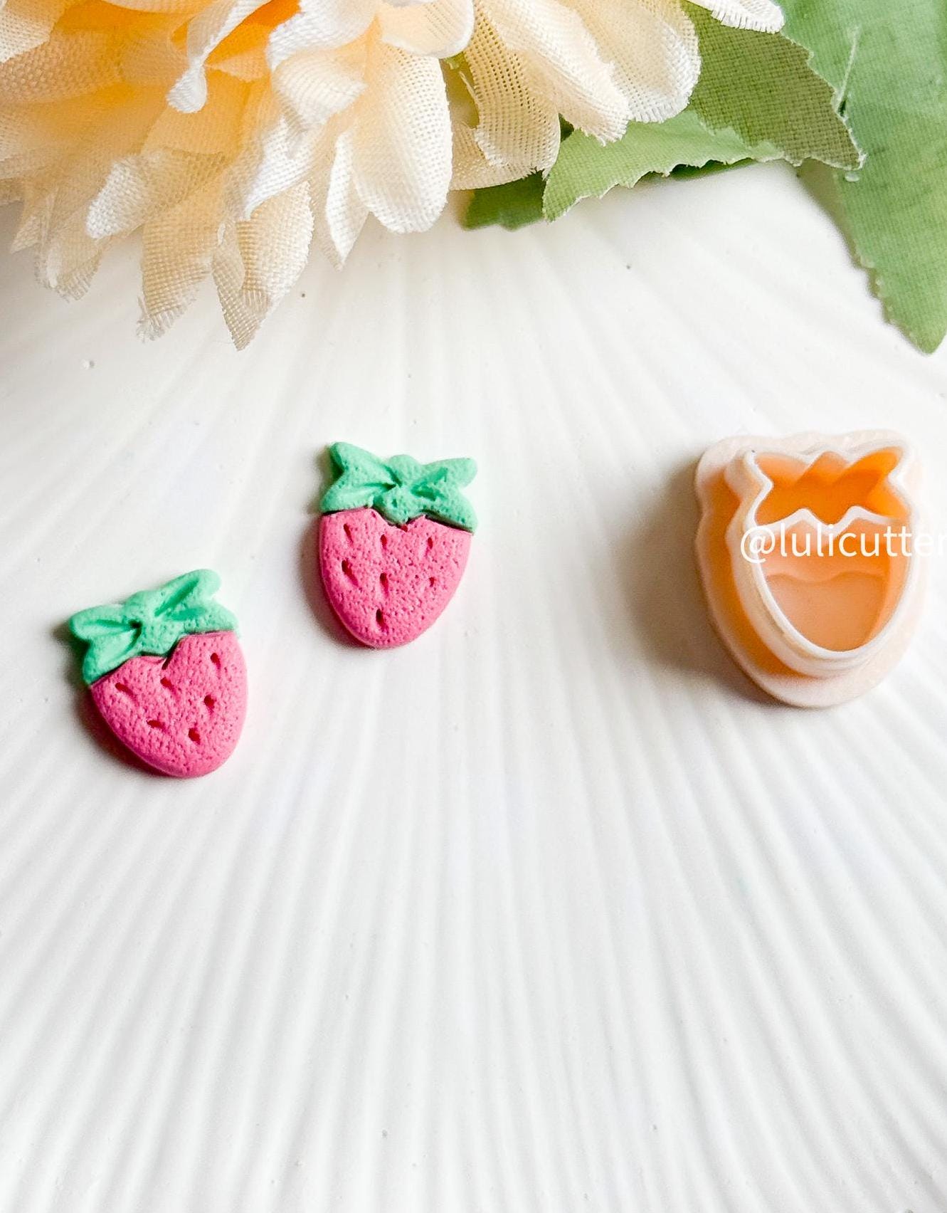 Strawberry Clay Cutter: Fruit Earring & Stud Maker (15mm-60mm)