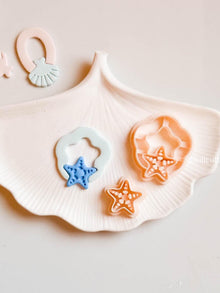 Starfish Hoop Clay Cutter Set: Ocean Summer Earrings, Polymer Clay Tool