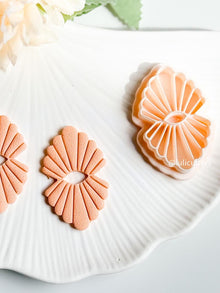 Scallop Shell Clay Cutter: Geometric Fan Earring Mold