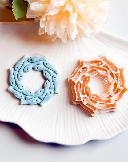 Fish Wreath Polymer Clay Cutter: Ocean Earrings & Pendants