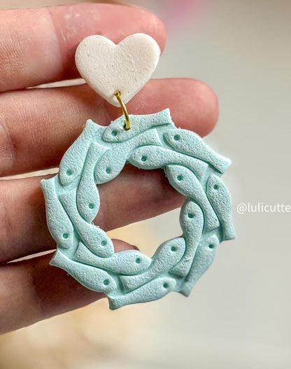 Fish Wreath Polymer Clay Cutter: Ocean Earrings & Pendants