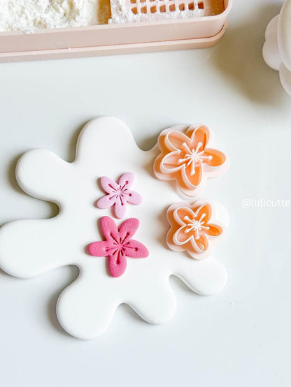 Imprint Flower Clay Cutter 4 Sizes Available, Mix & Match for Dangle or Stud Earrings
