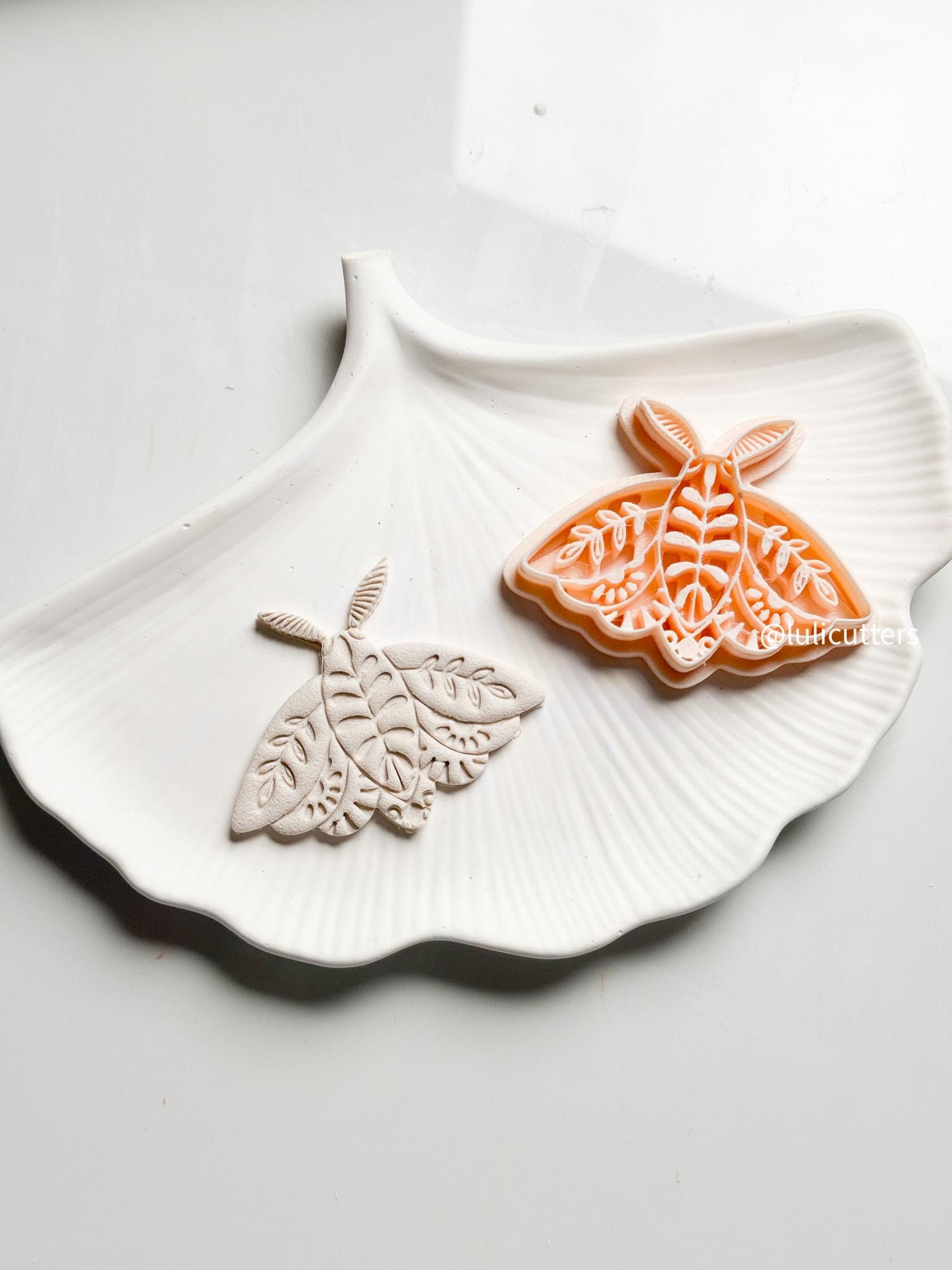 Butterfly Polymer Clay Cutter: Leafy Boho Earring Design